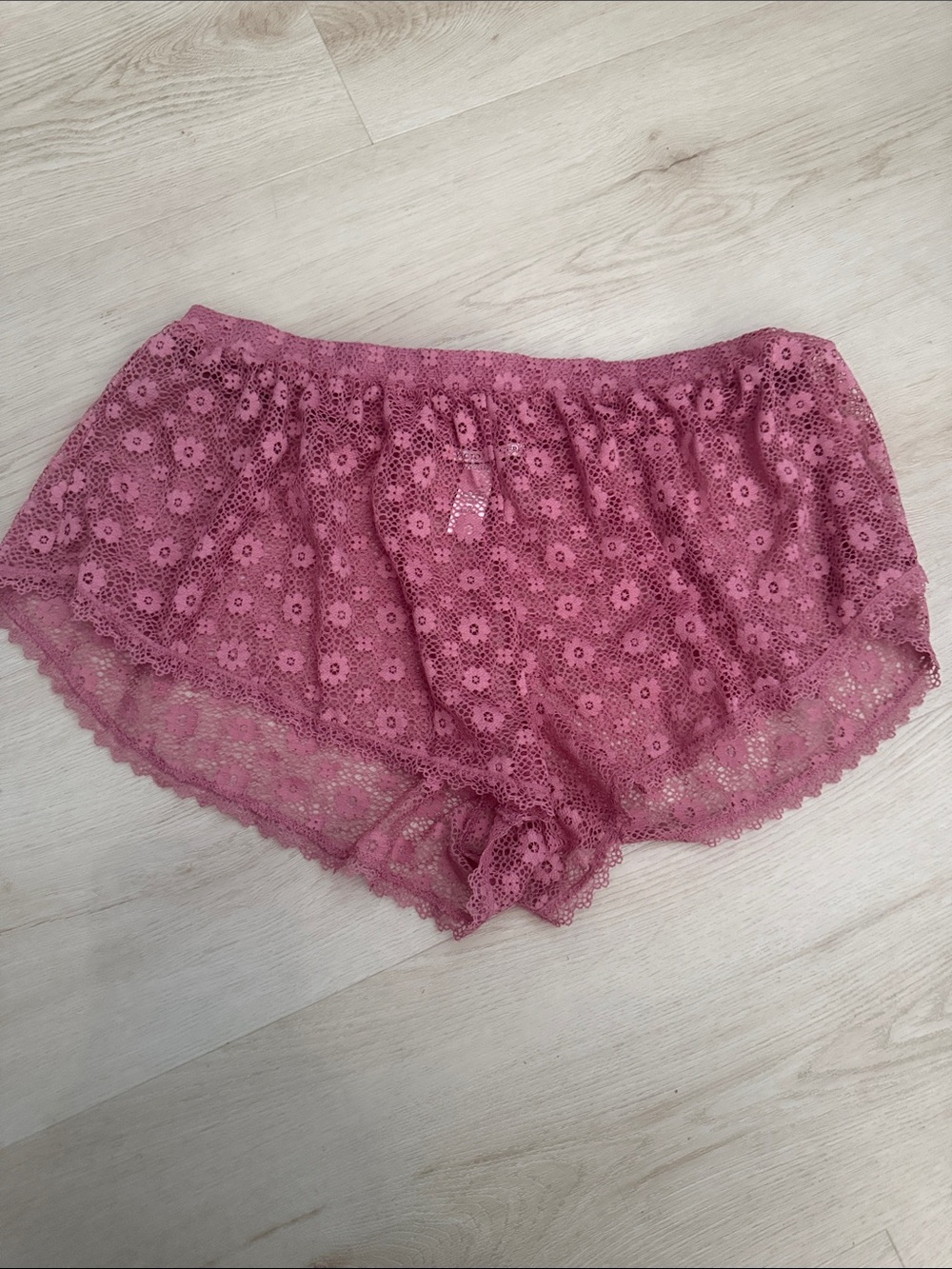 Lace Floral Boyshorts - Dusty Rose swum coverup